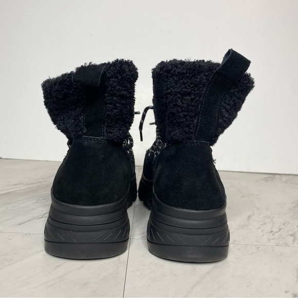 New! BP Summit Faux Fur Black Chunky Boot 8.5 - Picture 3 of 15